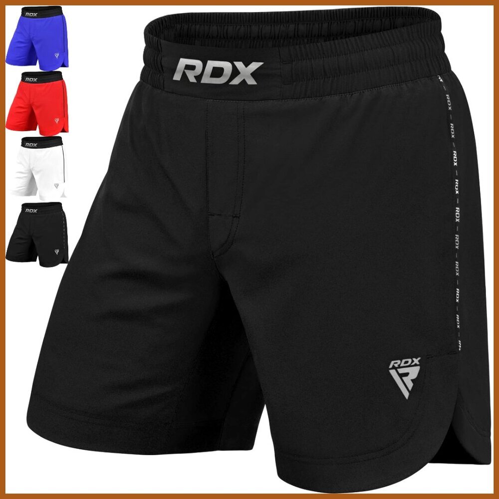 Polyester and Spandex MMA Training Shorts with Drawstring Closure